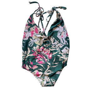 Yerbabuena Bohemian Paradise Floral Cross Back One Piece Swimsuit • Size M 🗣